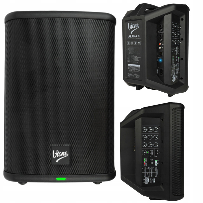 V-TONE ALPHA 8 akumulátorová aktivní reprosoustava 8" Bluetooth TWS DSP AUX 95W RMS vestavěný mixážní pult